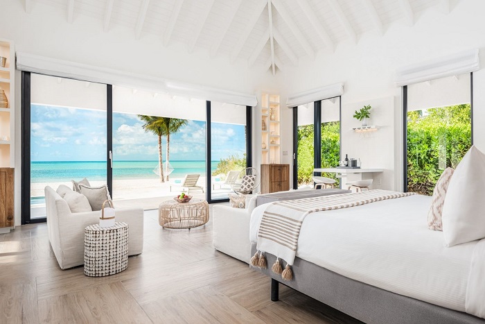 ambergris cay turks beachfront pool suite
